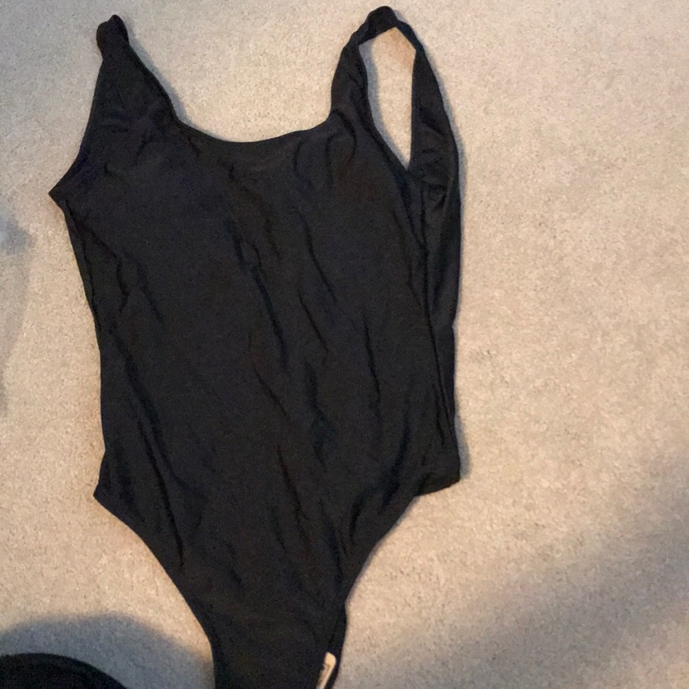 black one piece bathing suit